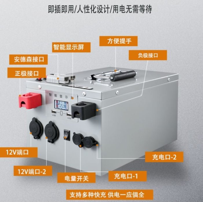 磷酸鐵鋰動力鋰電池(含15A充電器)寧德時代 大容量房車戶外電池 太陽能12V 300AH戶外儲電 儲能電源