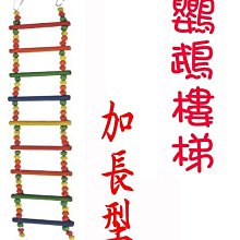 《葳爾登》七彩霓虹【吊橋樓梯】鸚鵡玩具/適合各種鸚鵡木質類麻繩棲木彩色玩具/鸚鵡啃咬解憂趣味鳥玩具LB181加長型