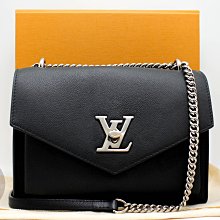 【青蘋果3C】LV MYLOCKME BB M51418  CHAINBAG 黑 銀鍊翻蓋 斜背包 二手精品#63686