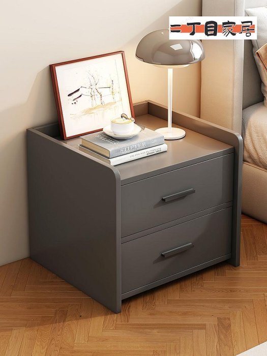 床頭柜小型簡約現代家用臥室置物架簡易收納柜床邊小柜子儲【二丁目】
