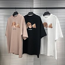 美國PALM  ANGELS潮牌新款20SS熊公仔斷頭圖案印花寬鬆粉色男女短袖T恤tee oversize