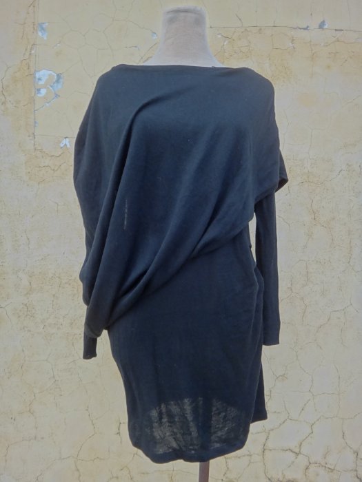 jacob00765100 ~ 正品 BCBG MAXAZRIA 黑色 斗篷式 造型針織洋裝 size: M