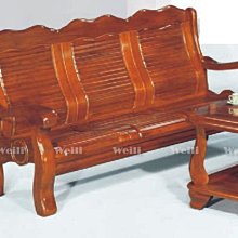 8F【新北蘆洲~偉利傢俱】110型柚木色三人椅-編號（F16-4）【雙北市免運費】