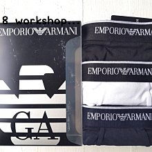 ☆【EA男生館】【EMPORIO ARMANI 四角內褲】【EAU001D2】三件組(S-M-L-XL)