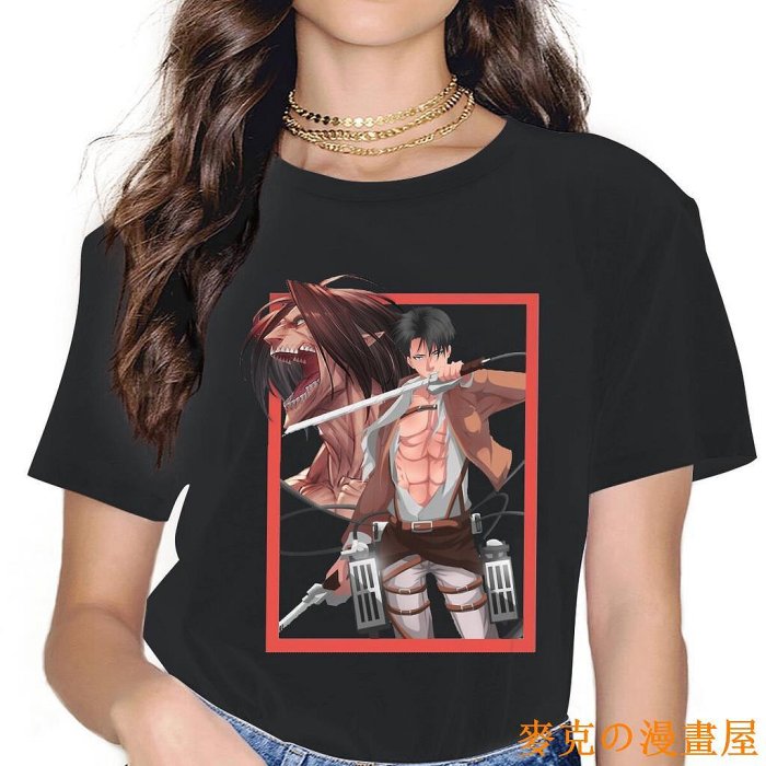 KC漫畫屋Crazy Eren Yeager T 恤女士圓領 T 恤進擊的巨人 Shingeki no Kyojin 短袖 T 恤