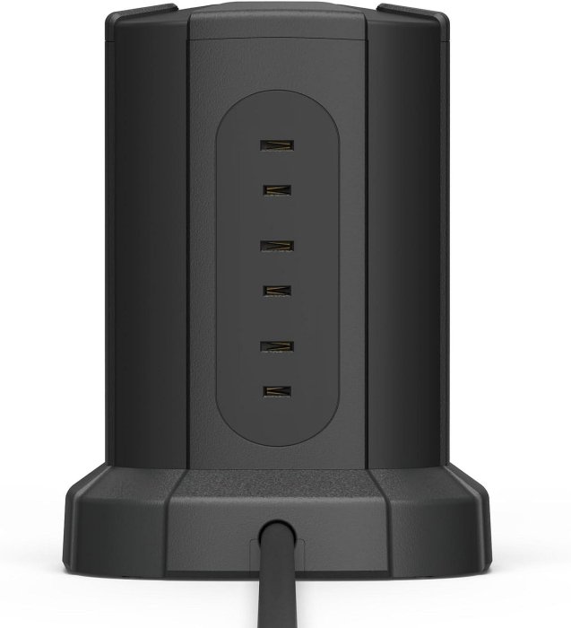 日本 Amazon Basics 立式延長線 充電站 充電塔 插座 USB type-c 辦公室 居家 集線【水貨碼頭】