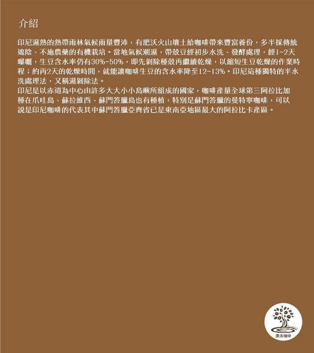 [微美咖啡]半磅275元,藍寶曼特寧 濕剝處理法(印尼)深焙咖啡豆,滿500元免運,新鮮烘焙