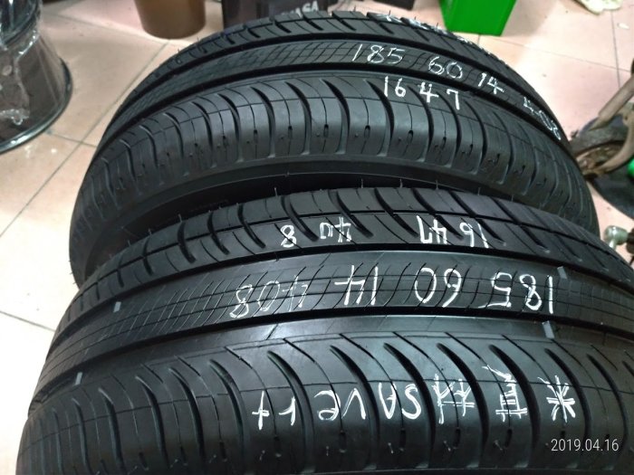 185 60 R 14 16年47週製造 落地胎 MICHELIN米其林SAVER+ 二手 中古 輪 胎 一輪1100元