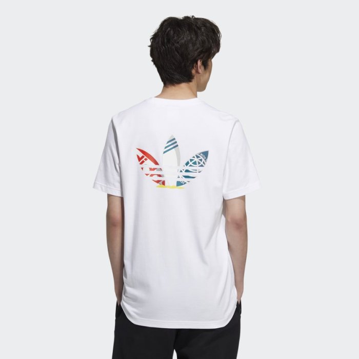 【豬豬老闆】ADIDAS SHORT SLEEVE TEE 幾何三葉草 短T 男款 黑 H46693 白 H46694