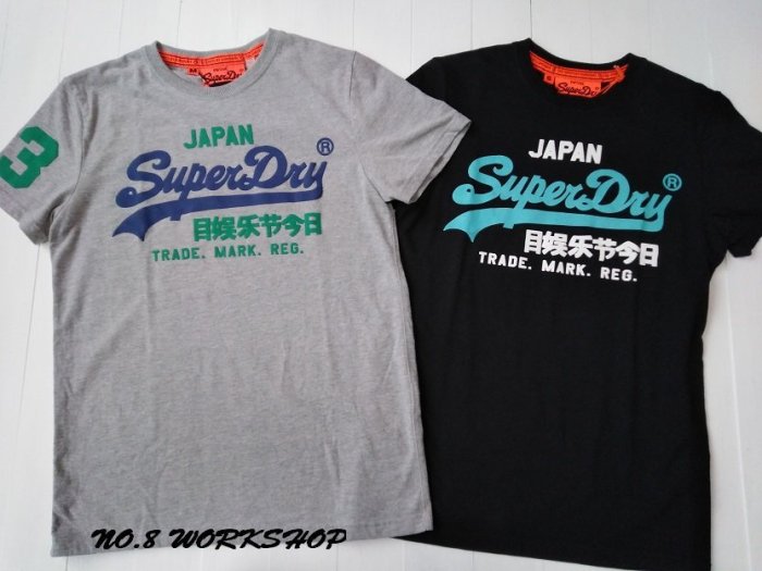 ☆【SD男生館】☆【SUPERDRY極度乾燥LOGO印圖短袖T恤】☆【SD001Q2】☆(M)