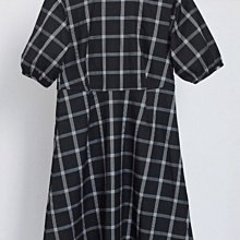 (嫻嫻屋) 英國ASOS-Vila 優雅時尚名媛格短袖寬鬆造型連身裙洋裝 現貨UK8