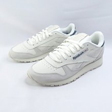 REEBOK Classic Leather 男休閒鞋 慢跑鞋 100032773 米白x藍【iSport愛運動】