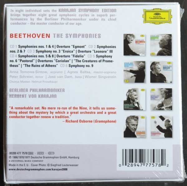 貝多芬：9大交響曲全集6CD 卡拉揚百年紀念交響曲特輯Karajan / Beethoven: The Symphoni