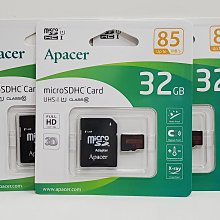 彰化手機館 32G 記憶卡 Apacer microSDHC 32GB Class10 UHS-1 宇瞻 c10