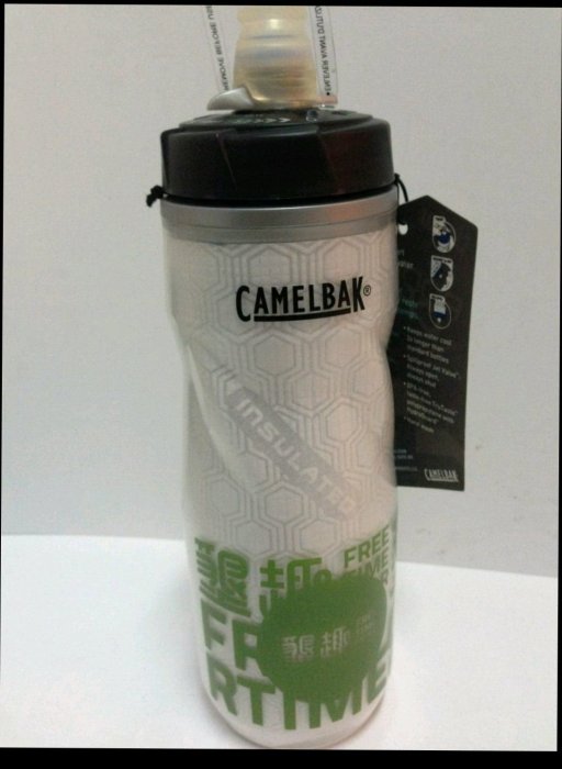 CAMELBAK Podium Chill- 墾趣-綠色 保冷噴射水瓶， 專利免開闢吸嘴 自行車 戶外運動水壺，620ml