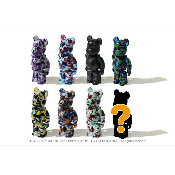 A BATHING APE 28TH ANNIVERSARY BE@RBRICK BAPE CAMO100% #1 聯名28