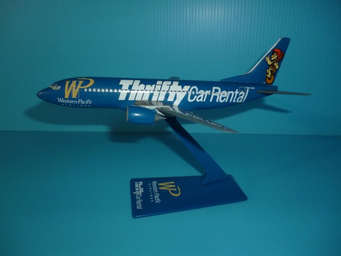 珍上飛模型飛機：B737-300(1:200) 美太平洋thrifty car(彩繪機)(編號:B737339)