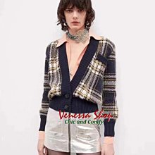 歐美 MO 新款 精緻高端 兩粒扣開衫 寬鬆有型 羅蘭V領長袖羊毛針織衫外套 大碼 (V1320)