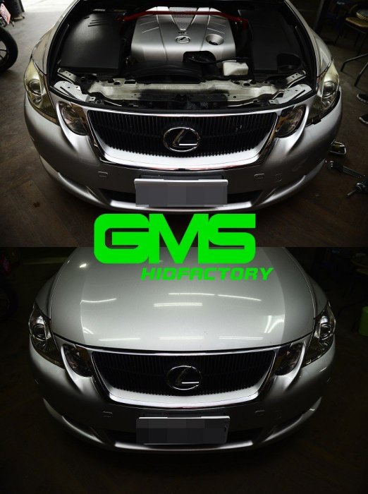 01GAMMAS HID台中廠 凌志LEXUS GS300GS350GS450 透明殼燈殼霧化龜裂泛黃刮傷皆可修復