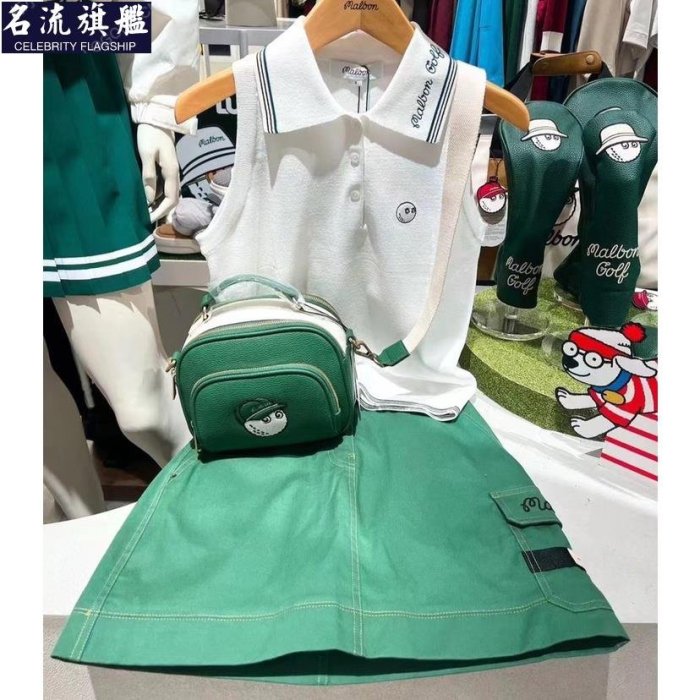 品質高爾夫球衣女 韓版女裝 新款MALBON韓國原單高爾夫服裝女士短裙緊身顯瘦包臀彈力半身裙夏-名流旗艦