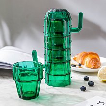 ＳＥＹＥＳ　 zakka北歐居家開店可愛仙人掌耐熱玻璃套杯 (6入一組)