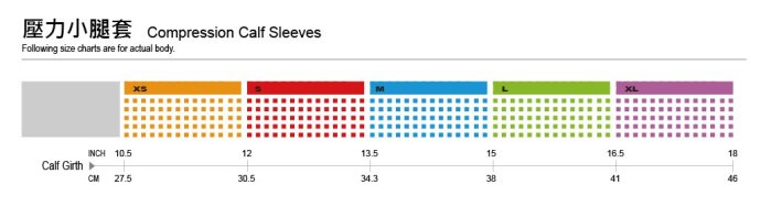 台灣潛水---AROPEC 基本款萊克緊身運動小腿套 Calf-01