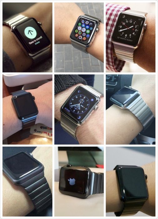 蘋果 APPLE WATCH iwatch1代 2代3代 不鏽鋼鏈式錶帶,38mm,銀/黑 單價