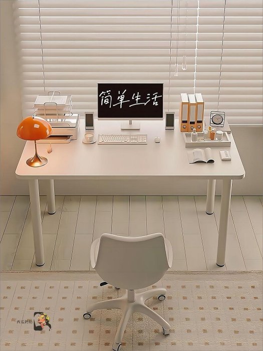 客廳書桌學生家用電腦桌臥室女生化妝桌子工作台簡易辦公桌寫字桌-西瓜鈣奶