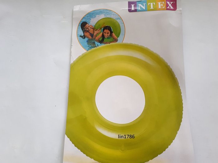 INTEX 59260 原廠 游泳圈76公分   半透明彩色游泳圈  玩水游泳戲水 游泳池 衝評價 限量