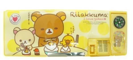 GIFT41 土城店 市伊瓏屋 RILAKKUMA 懶懶熊 拉拉熊 彩珠大雙削筆盒 4718733175648