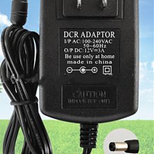 足12V3A電源適配器 印表機監控開關LED燈帶理療 充電器5.5*2.5圓頭100CM線長充電頭