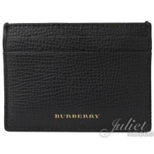 【茱麗葉精品】全新精品 BURBERRY 4039739 格紋棉麻拼接信用卡名片夾.黑邊 預購無現貨