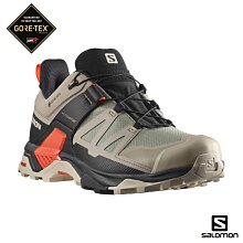 -滿3000免運-Salomon 男 GoreTex防水低筒登山鞋/X ULTRA 4 /L41731400/復古卡其