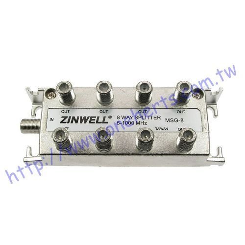 ZINWELL兆赫 MSG-8 8路分配  一進八出 八路分配 有線電視 無線數位天線電視 視訊監視設備 台灣製