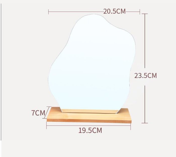 漫友擺件  鏡子批發不規則云朵摔不破化妝鏡桌面DIY亞克力鏡子ins