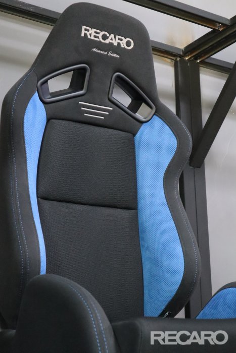 全新進口RECARO SR-7 AE 黑/藍ultrasuede®世界限定可調賽車椅非BRIDE