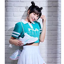 FILA RAY 峮峮代言款 女款 休閒鞋 百搭款 5C128X145 白x粉綠【iSport愛運動】