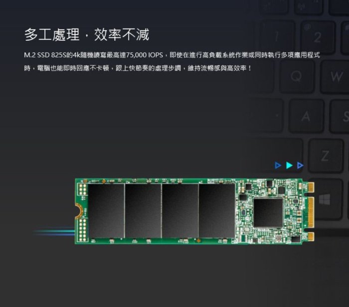 新風尚潮流 【TS1TMTS825S】 創見 1TB 825S M.2 2280 SSD 固態硬碟 SATA 3