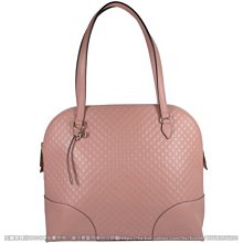 【茱麗葉精品】全新精品 GUCCI 449243 經典雙G緹花全皮革壓紋肩背托特包.粉 預購無現貨