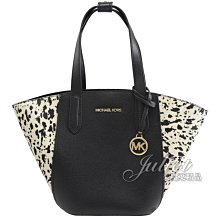 【茱麗葉精品】全新精品 MICHAEL KORS 專櫃商品 PORTIA 斑點拼接手提肩背托特包.黑/白 現貨