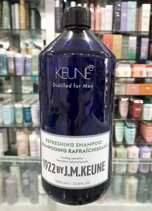 便宜生活館【洗髮精】肯葳 KEUNE 1922紳藍系列 薄荷涼感洗髮精1000ml(薄荷冰鎮) 敏感/涼感/潔淨 公司貨