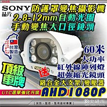 車牌機 AHD 1080P 防護罩 攝影機 SONY 2.8~12mm 紅外線 自動光圈 適 2MP 5MP 4路 8路 DVR 鏡頭 變焦 鋁合金 監視器