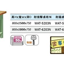 [家事達]台灣 TANKO-WAT5230F 重量型工作桌-耐磨桌板 特價