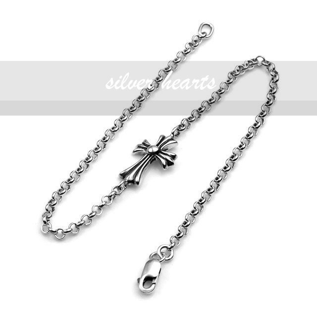 【SILVER HEARTS】Goro&#39;s Chrome Hearts 克羅心 baby fat十字架 純銀手環 手鍊