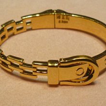 【金飾記錄】【黃金9999】～【純金進口皮帶造型手環482】6D