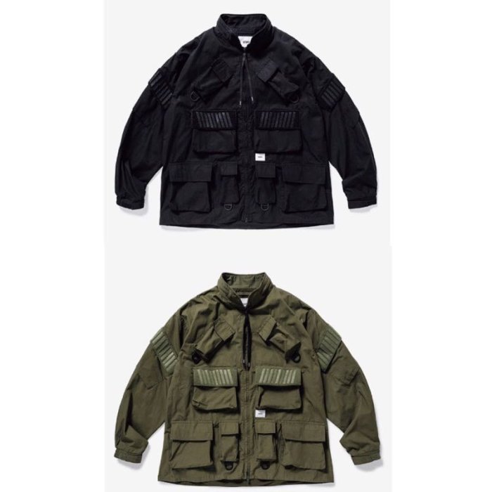 Wtaps design modular jacket cotton weather 綠色口袋外套| Yahoo奇摩拍賣