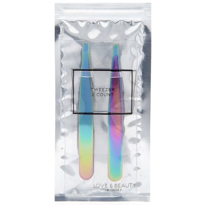 FOREVER 21 holographic tweezer set