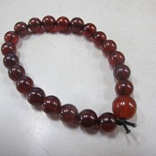 二手舖 NO.4002 天然紅玉髓手鍊 手珠 串珠 8mm 首飾飾品