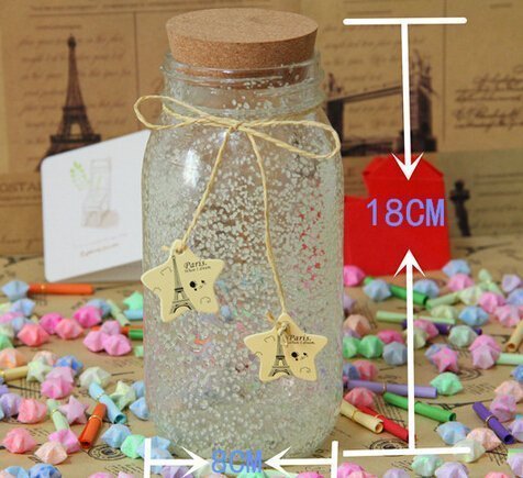 [便利小舖] 螢瑩夜光的星空瓶子擺件玻璃瓶咖啡廳酒吧裝飾品聖誕節夜光送生日禮物 599c