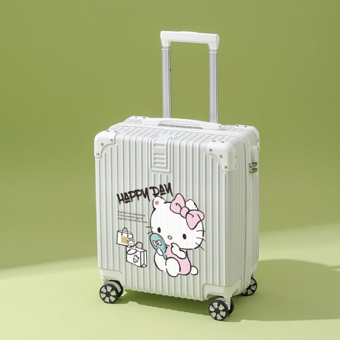 學生行李箱女18寸兒童小型登機旅行箱高顏值網紅輕便鋁框密碼箱包